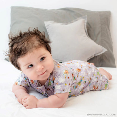 Monarch Store Bamboo Romper (Bootysuit) V3.0 SHORT SLEEVED : Peter Rabbit in Spring
